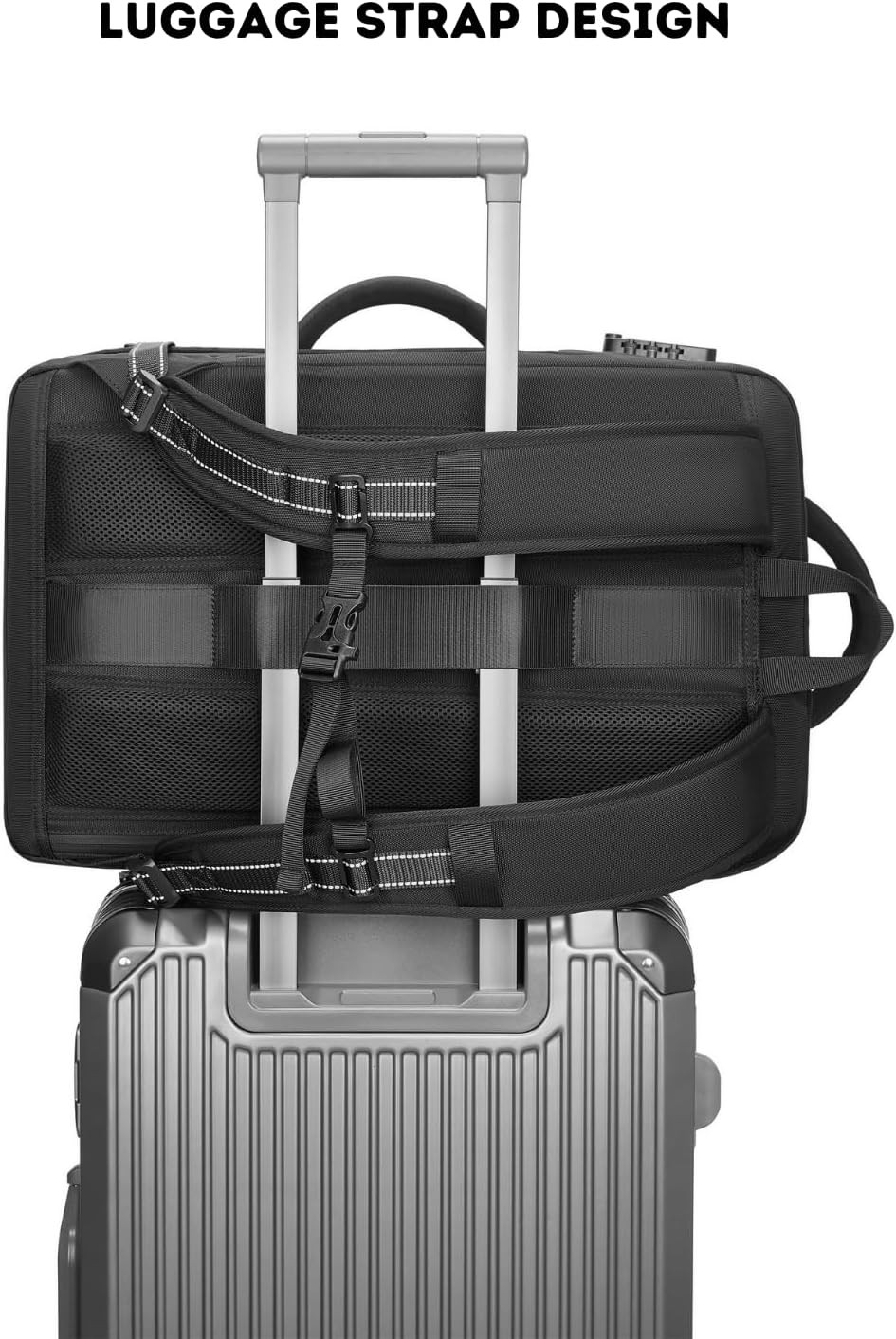 70L Expandable Vacuum Backpack with Pump, TSA Lock & USB Charging Port