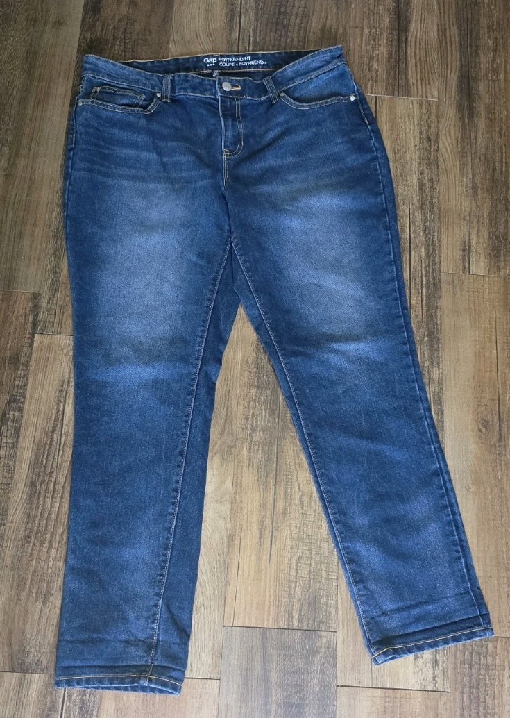 Womens Gap Boyfriend Fit Dark Wash Jeans 12/31