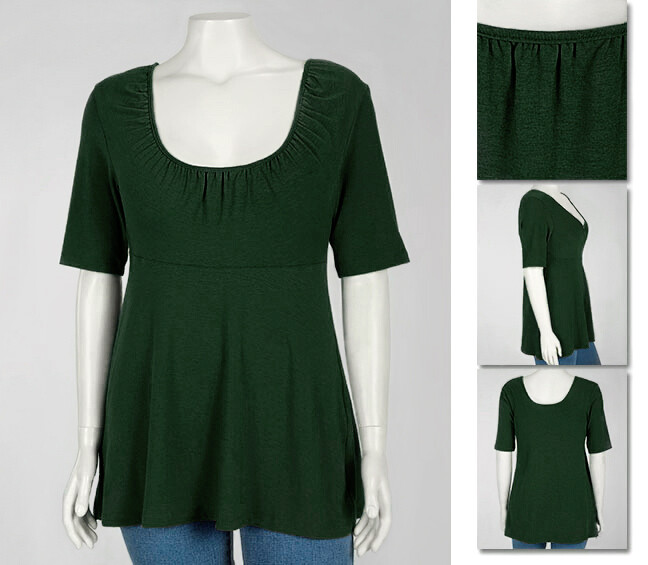 NEW Zaftique SWEET MAIDEN TOP Emerald GREEN 1Z 5Z / 16 18 32 / XL 1X 5X