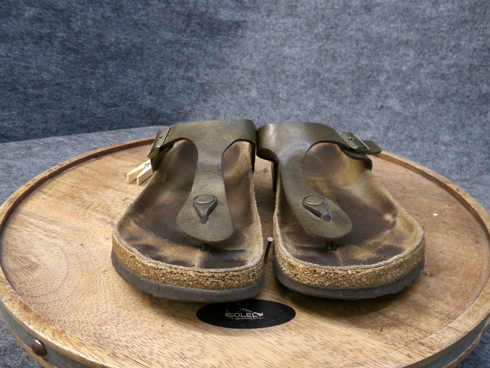 Birkenstock Womens Gizeh Brown Bronze Birko-Flor Thong Sandals Size 38 US 7 Reg.