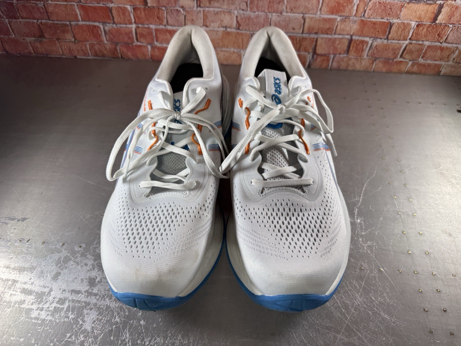 Asics Gel-Cumulus 28 Mens Size 14 Wide White Blue Athletic Running Shoes ⚡️