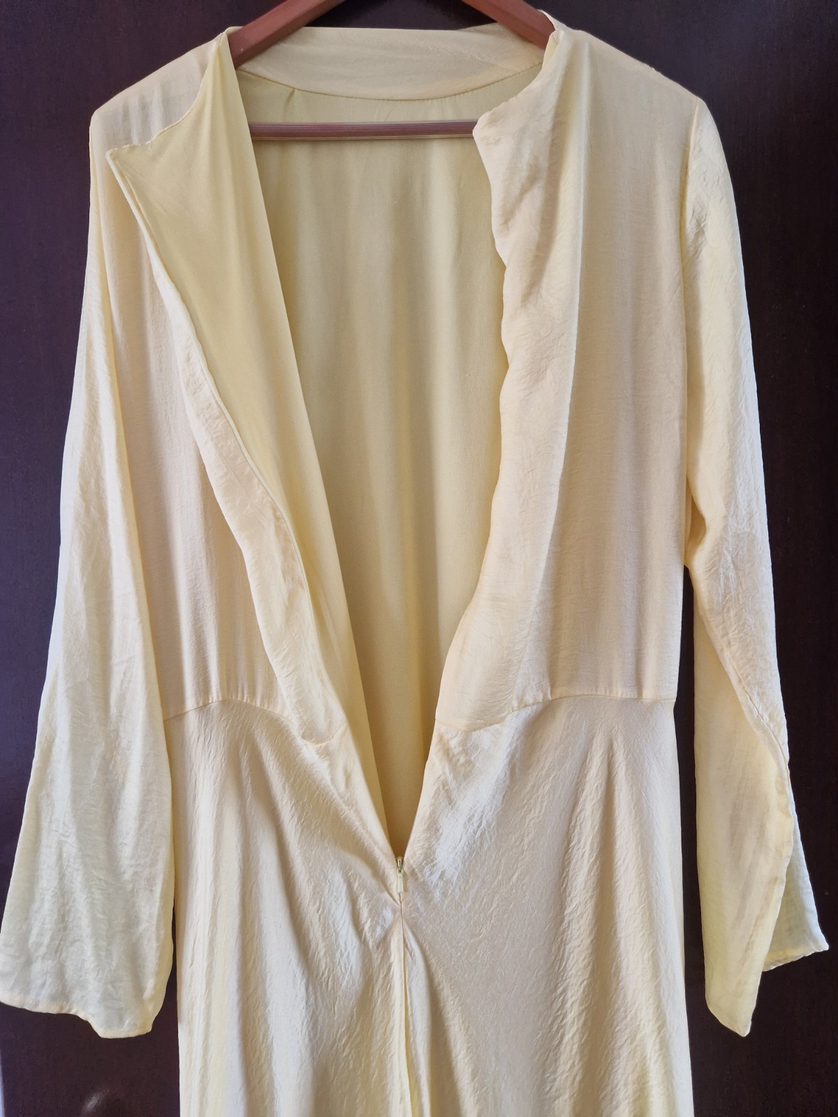 Asos Design Long Dress Size 18 Yellow Summer Wedding Occasion Party Graduation