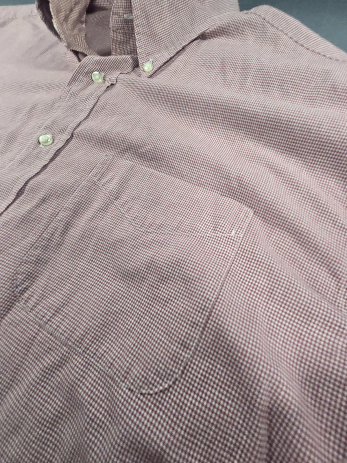 Brooks Brothers Shirt Large Men’s Relaxed Fit Red Gingham Cotton Button Down
