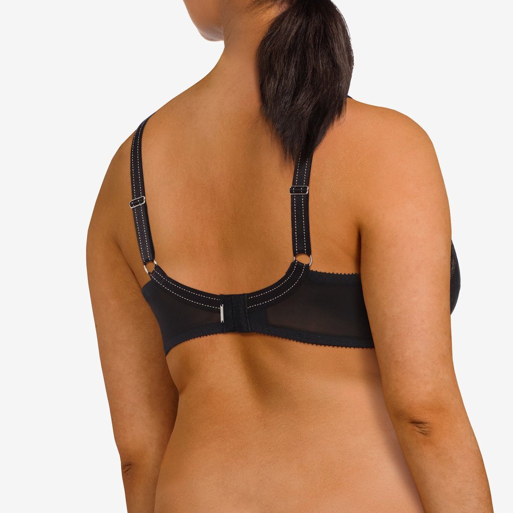 CHANTELLE 3281 RIVE GAUCHE Bra ~ BLACK/NUDE ~ 42DDD ~ NWT $94