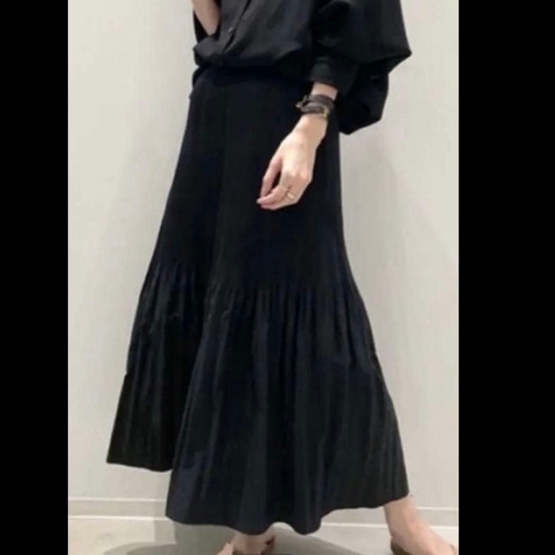 KALLMEYER Pleated Long Skirt Black Size S L’Appartement
