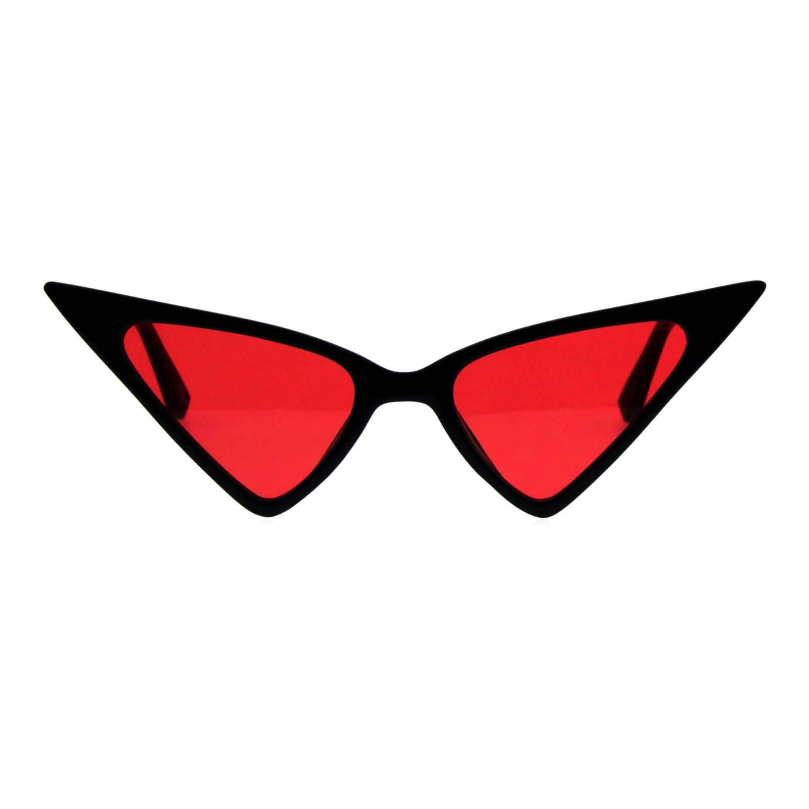 Pointy Triangle Cateye Sunglasses Womens High Fashion Color Lens UV 400