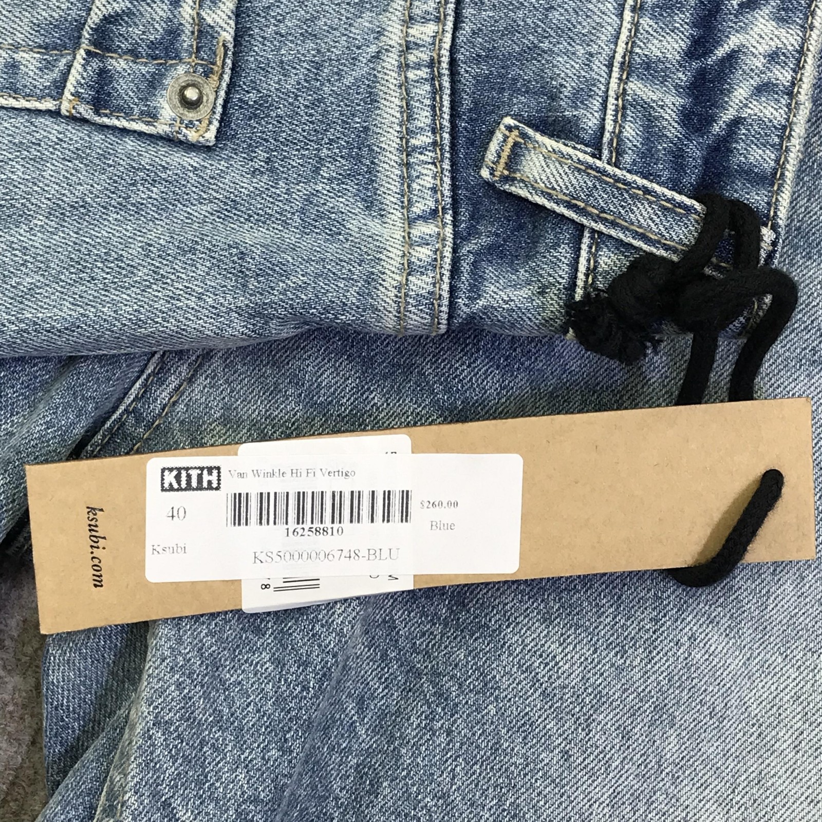 New Ksubi Van Winkle Hi Fi Vertigo Jeans Mens 40×32 Blue Light Wash Skinny Denim