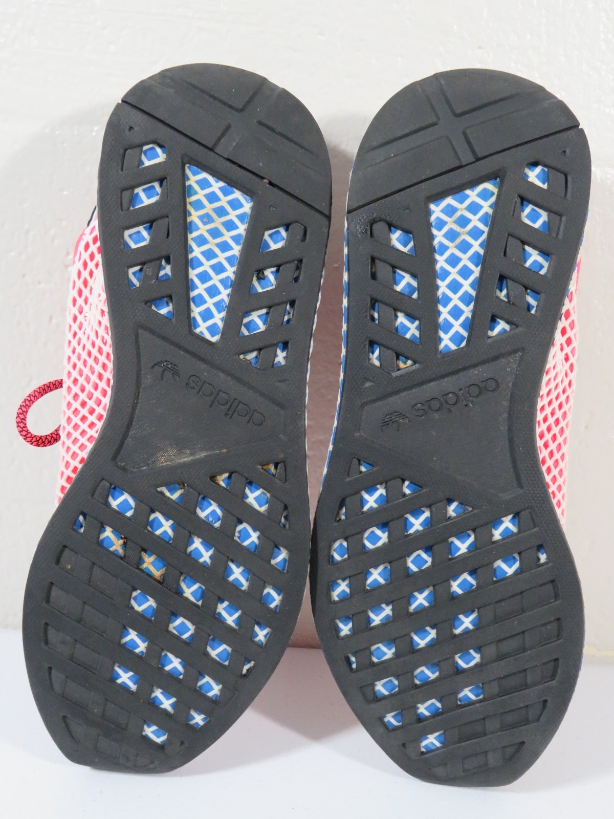 adidas Deerupt Runner Solar Red Bluebird Mesh Men’s Size 11.5 Sneakers CQ2624