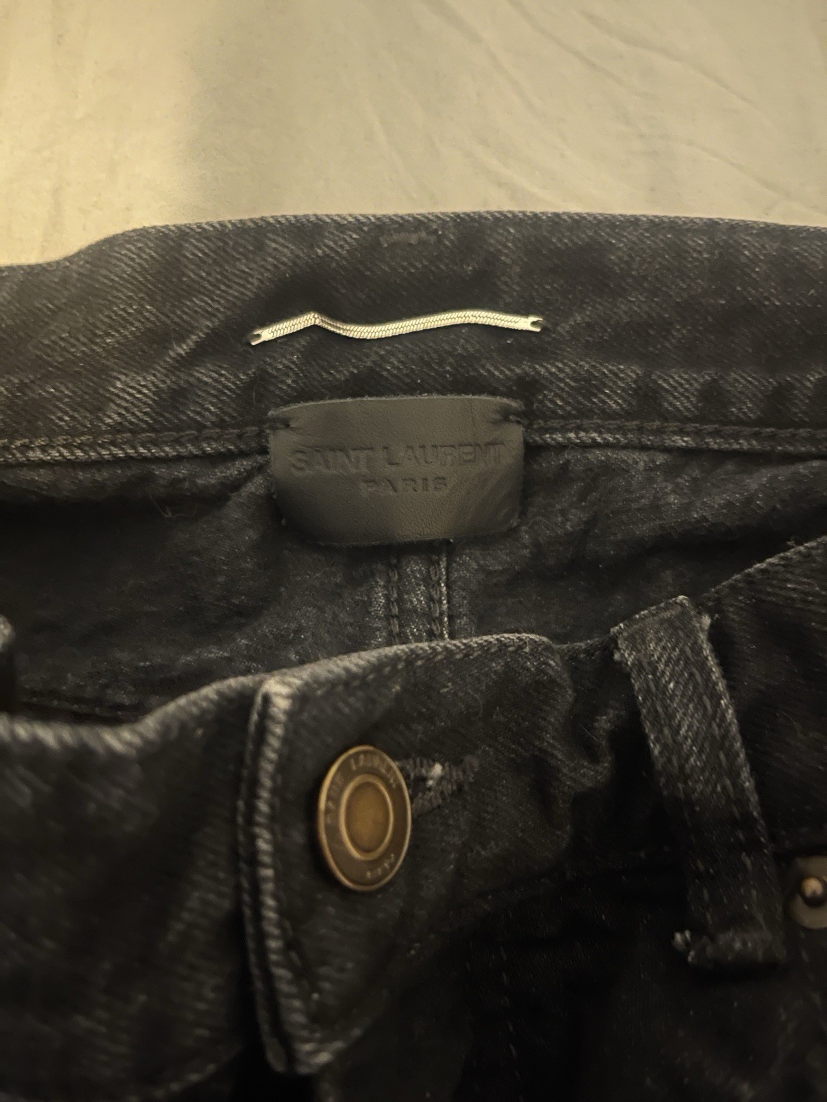 Saint Laurent Men’s Black D18 Slim Fit Jeans