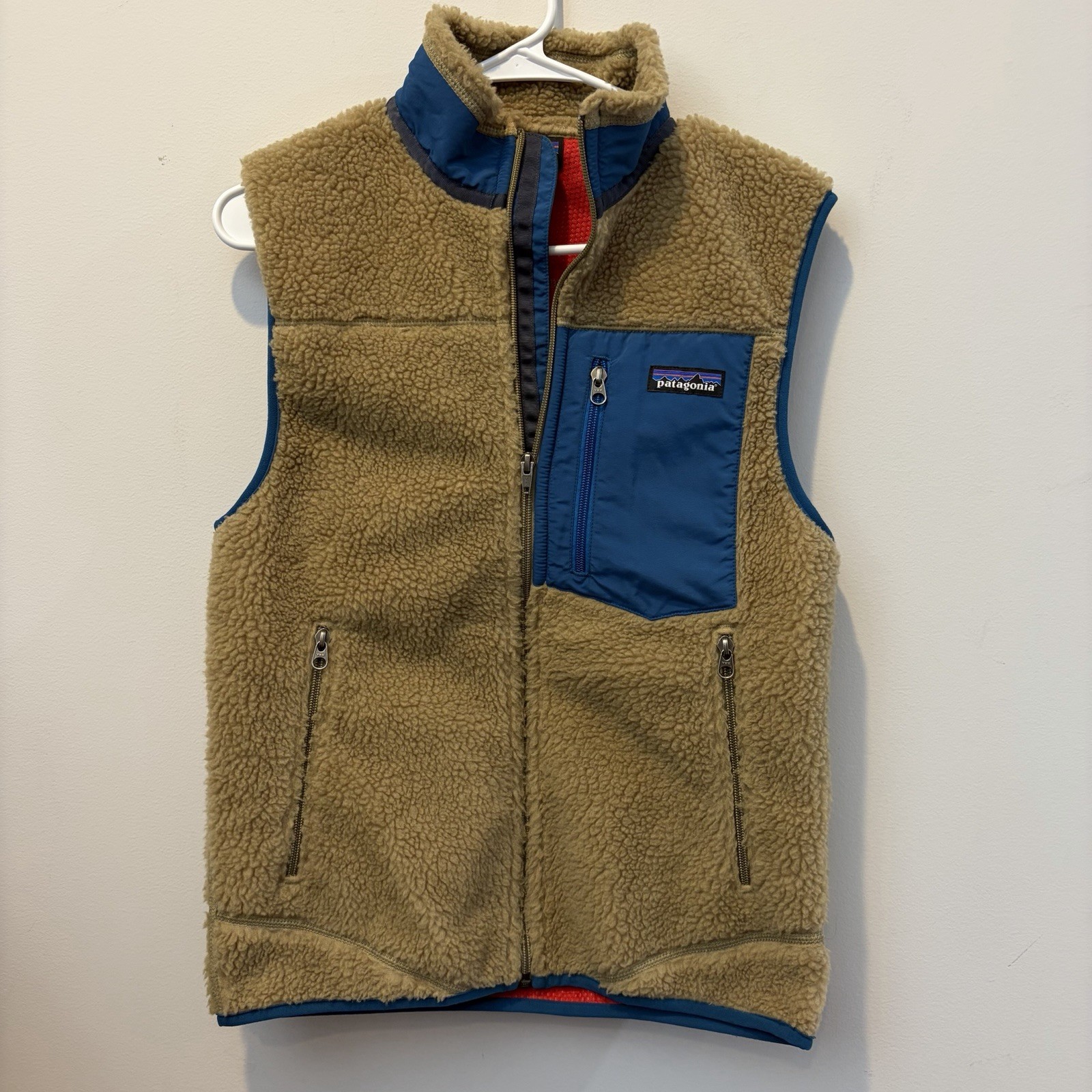 Patagonia Yellow/Green Retro-X Deep Pile Sherpa Vest XS