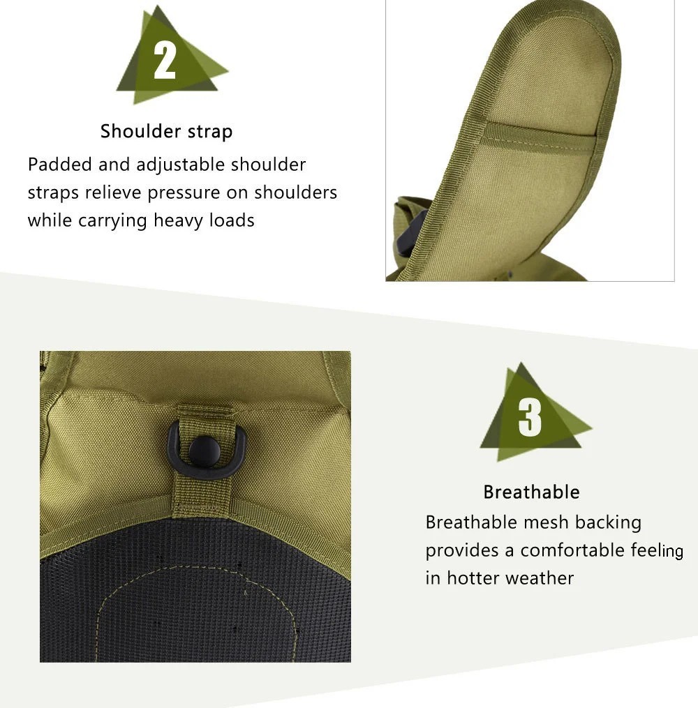 Mens Backpack Tactical Sling Shoulder Bag Molle Travel Chest Pack Outdoor Hiking