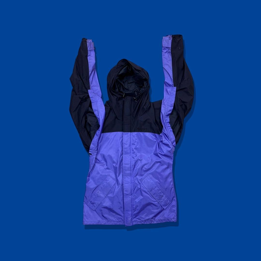 80s Marmot Gore-Tex Mountain Parka 2-Tone Purple Black Vintage M