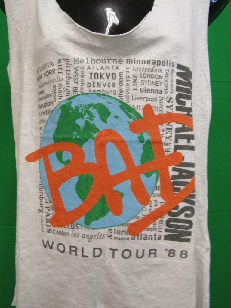 New Michael Jackson Bad ’88 World Tour Womens Size XS-S-M-L White Tank Top Shirt