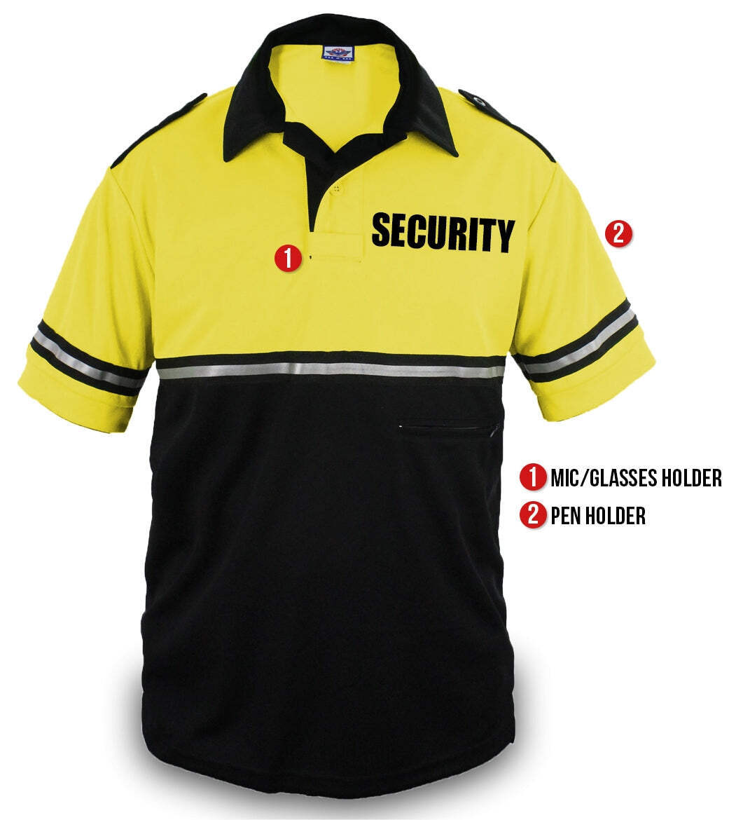 First Class Two Tone Bike Patrol Shirt with Zipper Pocket with Security ID