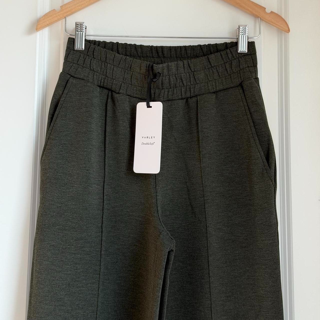 Varley The Wide Leg Pant 30″ in Olive Marl, Size X-Small