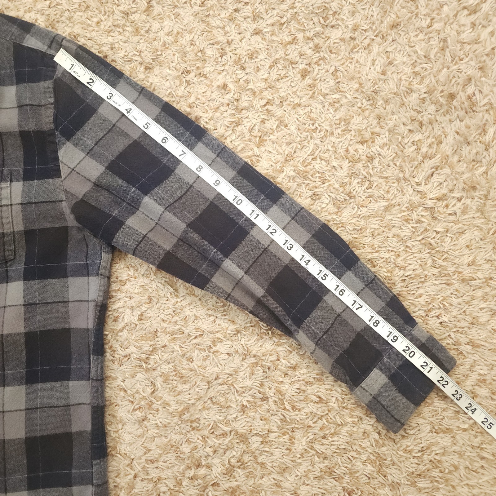 Pendleton Mason Gray Plaid Mens L Oxford Long Sleeve Button Up Shirt