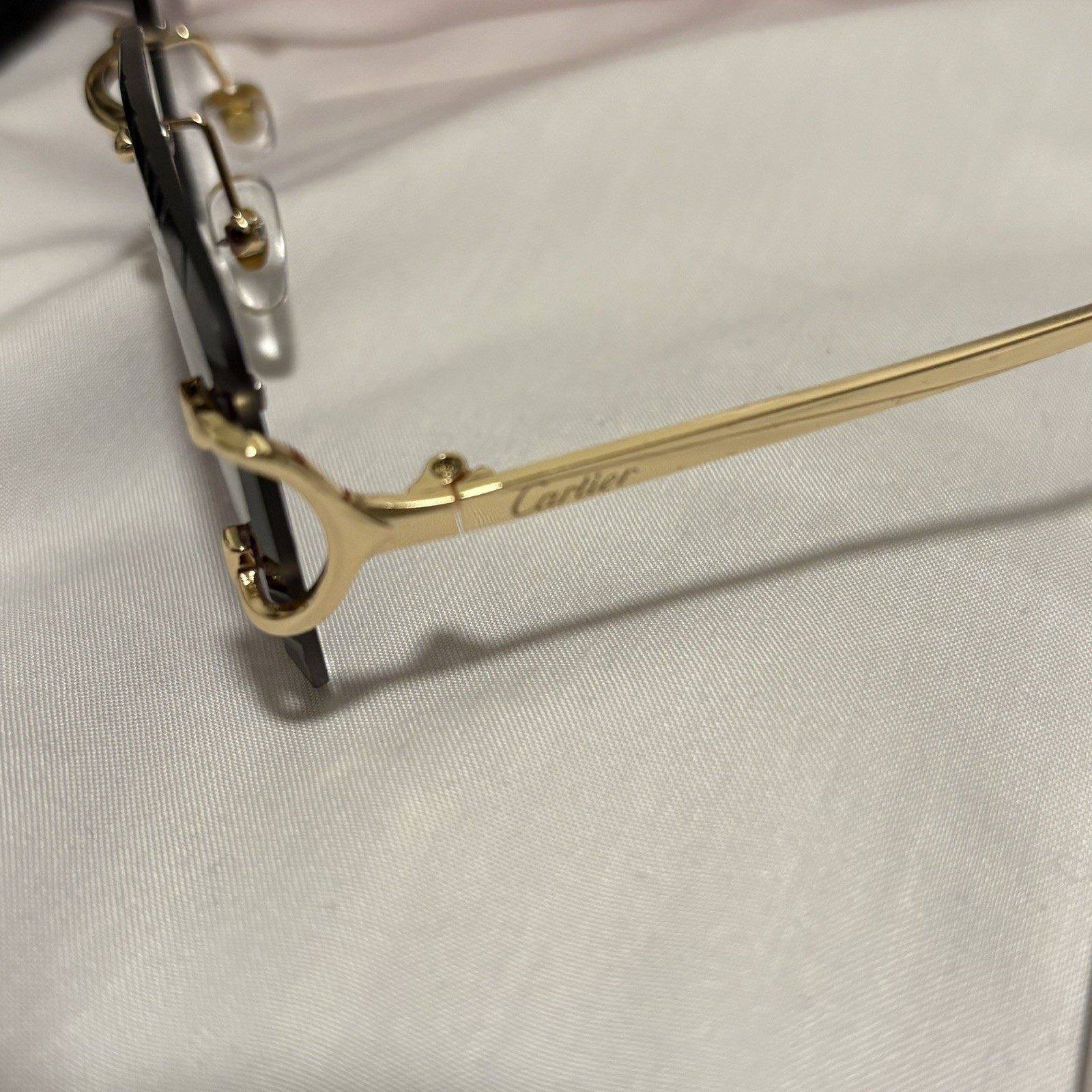 Cartier C Decor Vintage Optical Rimless purple Unisex Eyeglasses