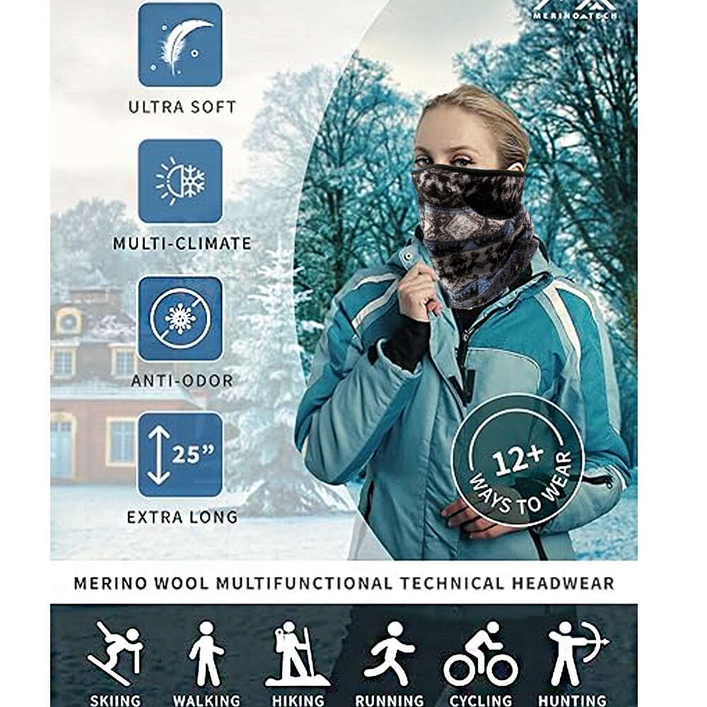 Men’s Neck Gaiter Warmer Fleece Ski Mask Cover Hunting Mask Winter Cold Weather