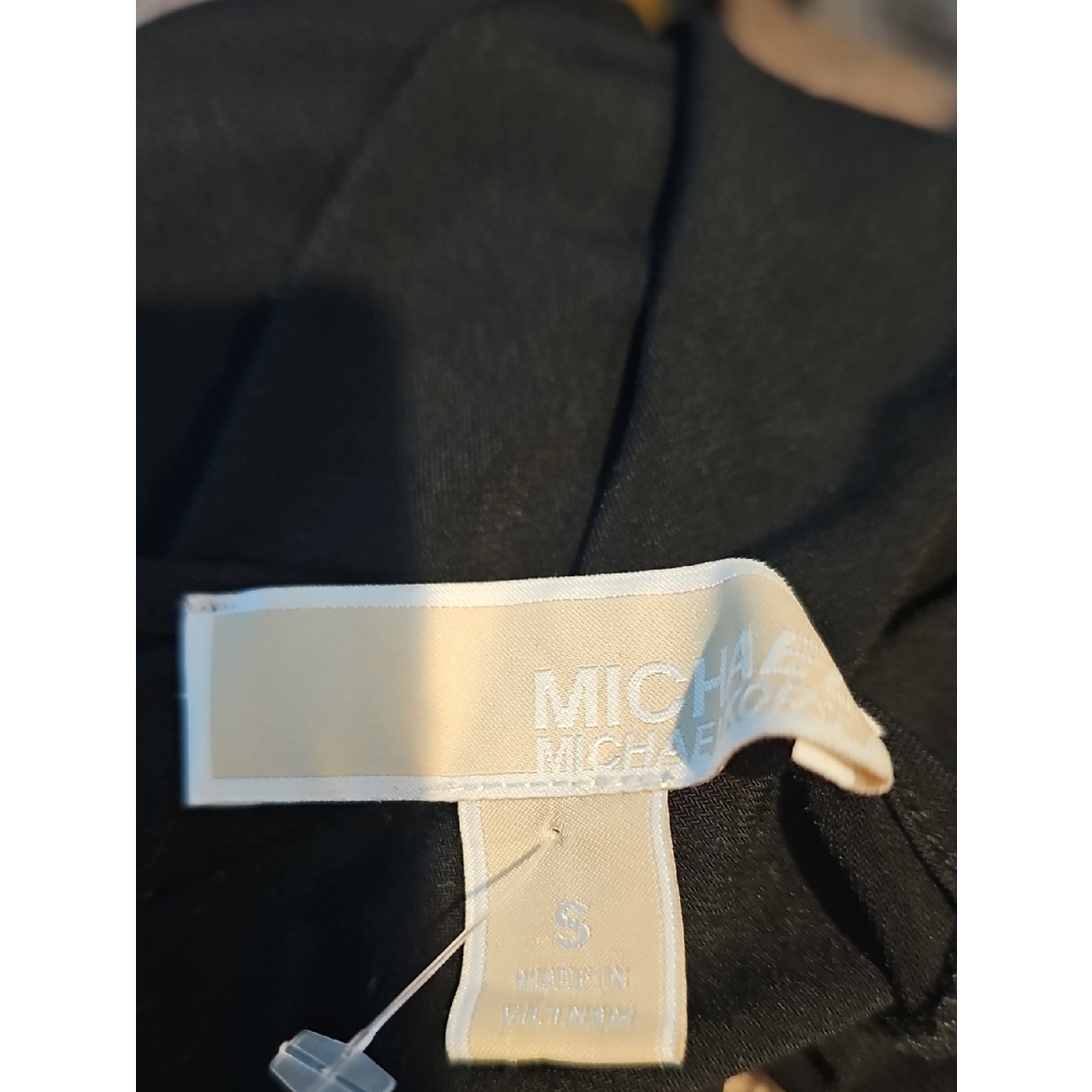 Michael Kors Size S Black Shift Dress with Keyhole Neck Bell Sleeves