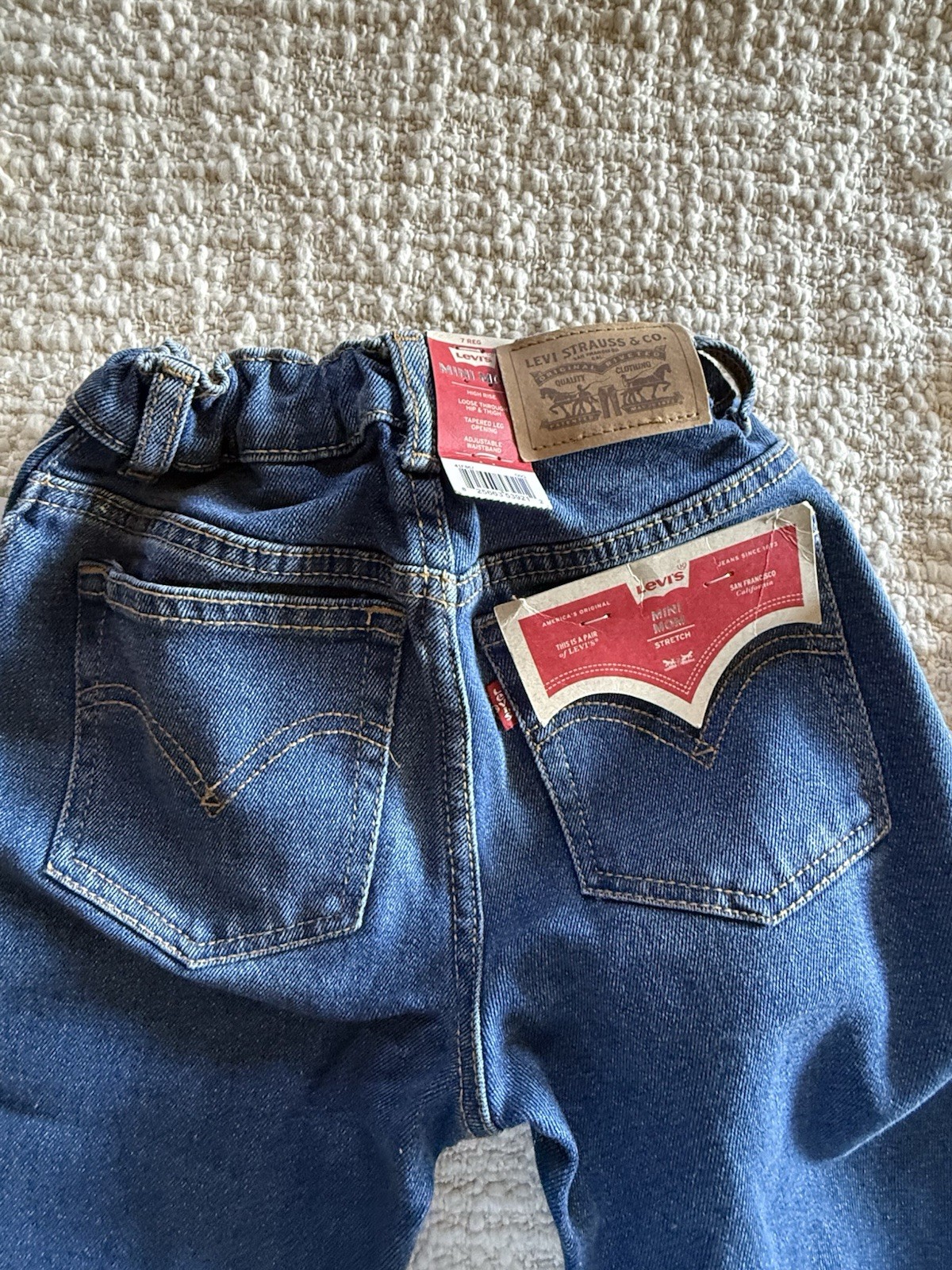 Mini Mom Stretch 7 Reg High Rise 7 Reg Levi Jeans Girls NWT Repreve Free Ship