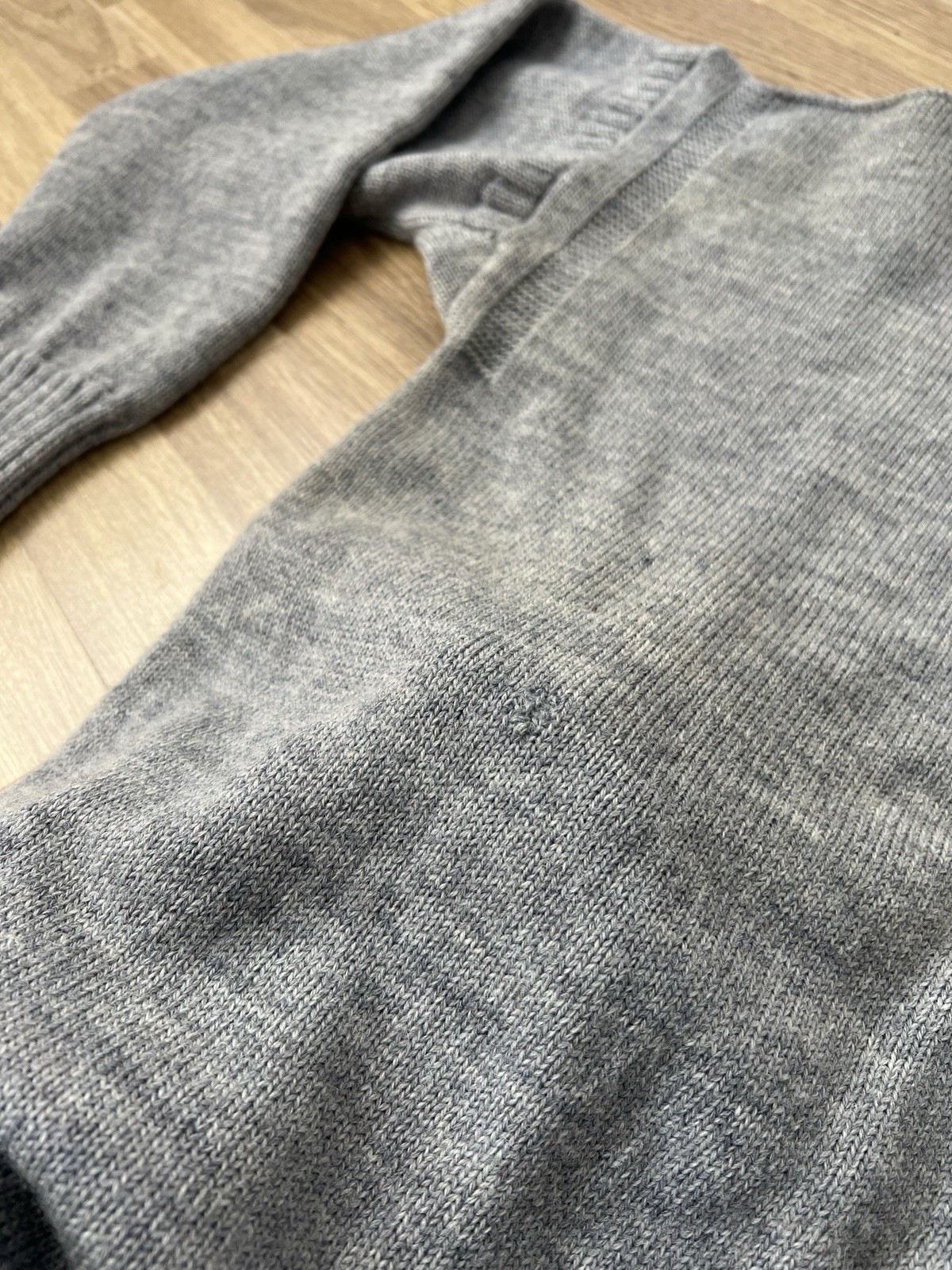 Vintage Le Tricoteur Guernsey Jumper Gray Pure British Wool Fisherman size M
