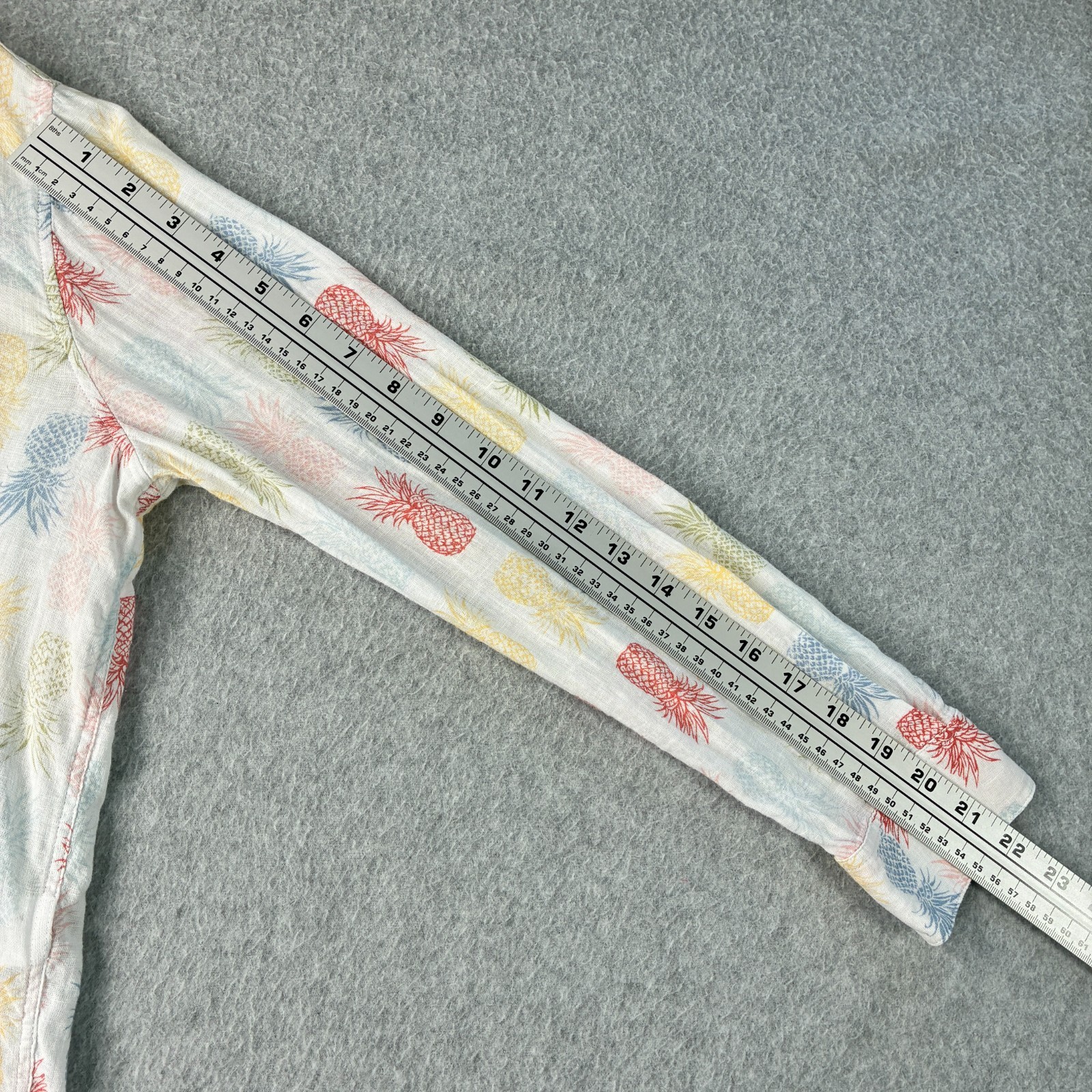 Rails Shirt Womens Small White Charli Rainbow Pinas Button Up Linen Blend
