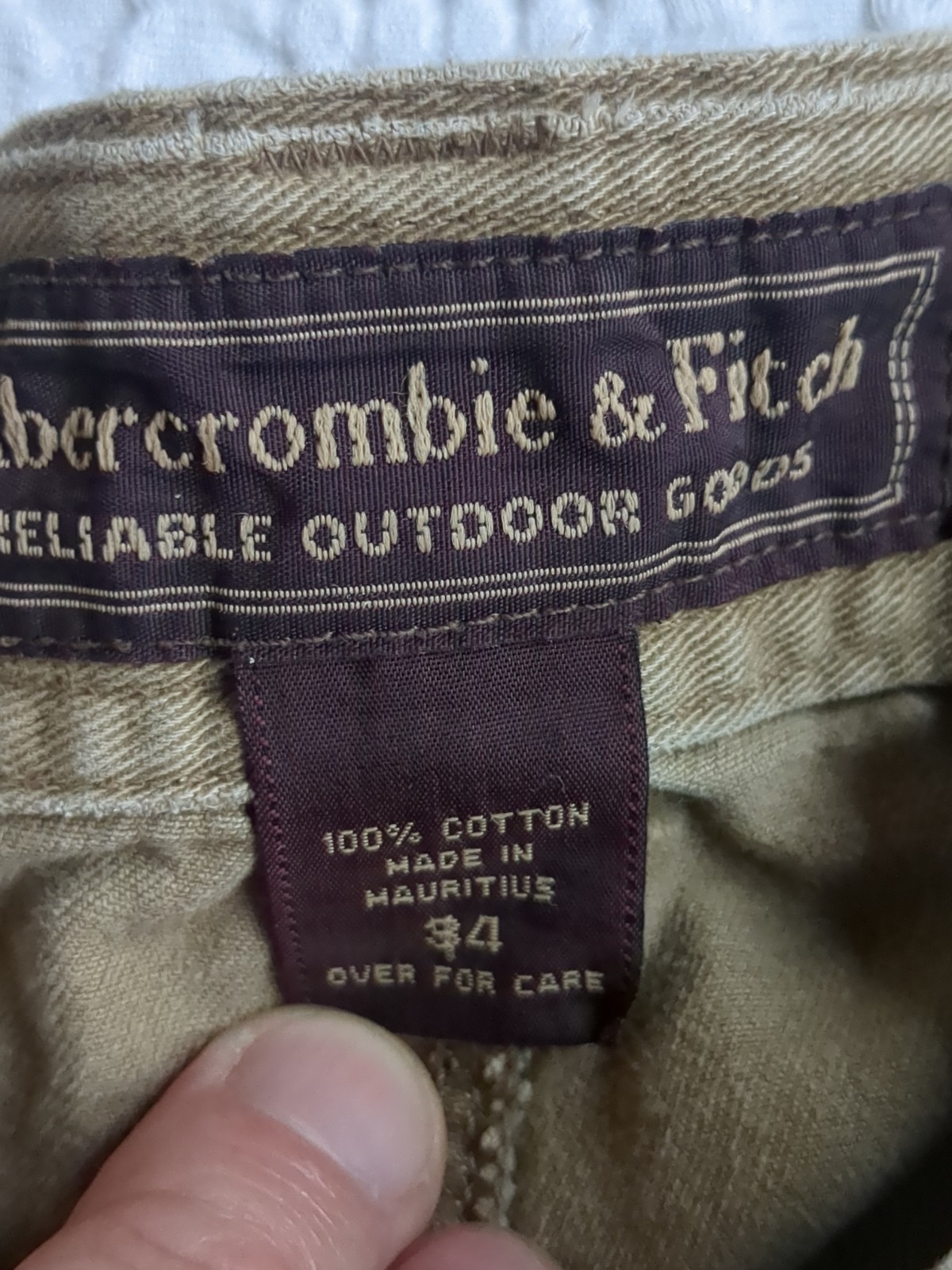 Vtg Abercrombie & Fitch Cargo Shorts Size 34 Tan Waist 33″ Inseam 9″