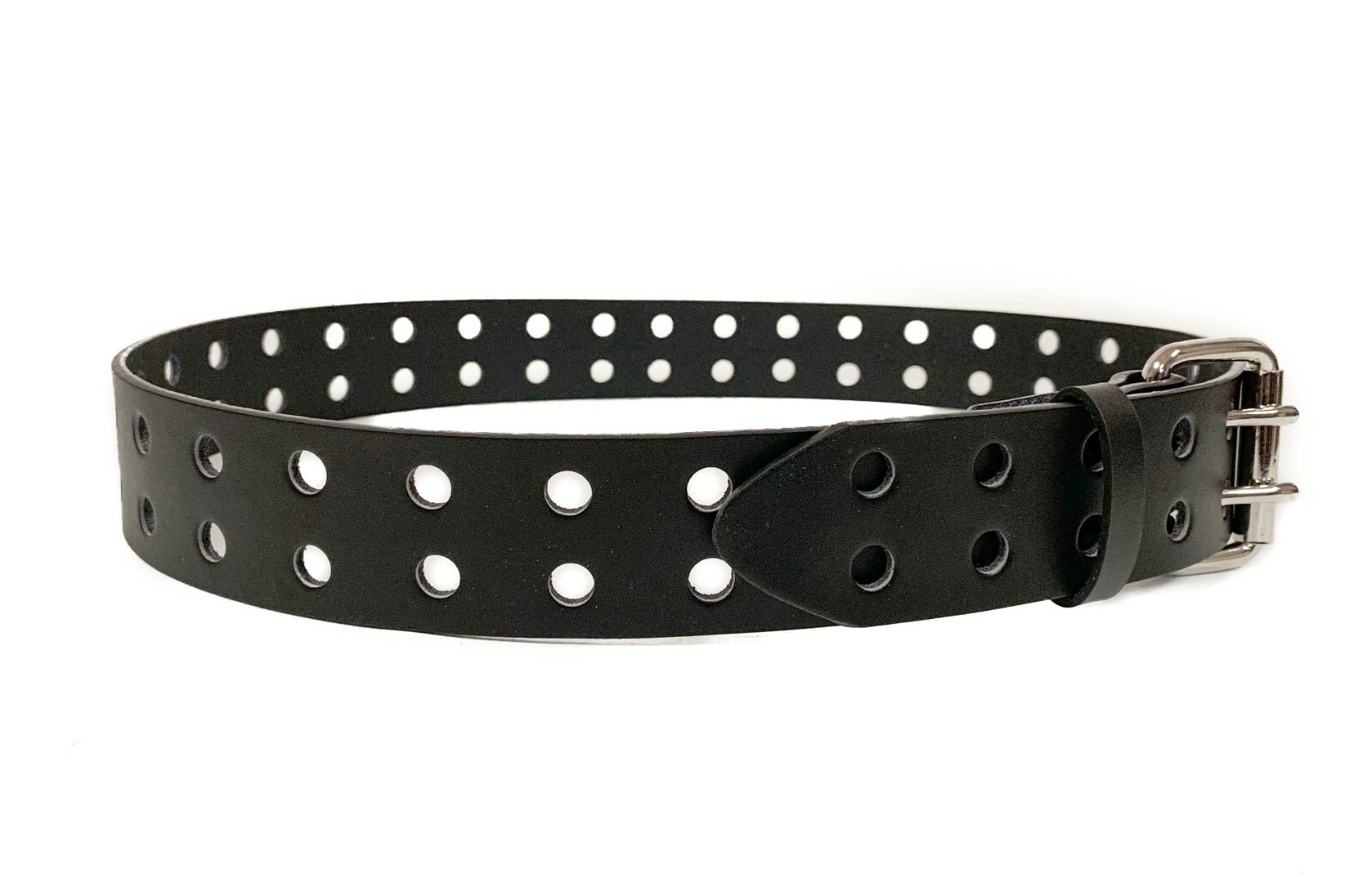 Double hole Leather Belt Pride Rave Belt Punk Goth Metal Funk Plus USA