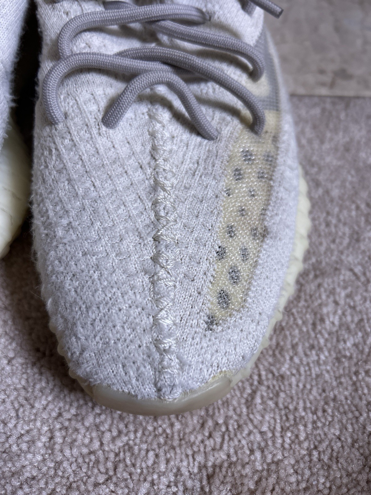 ADIDAS “Yeezy Boost 350 V2” bone white shoes – size 9