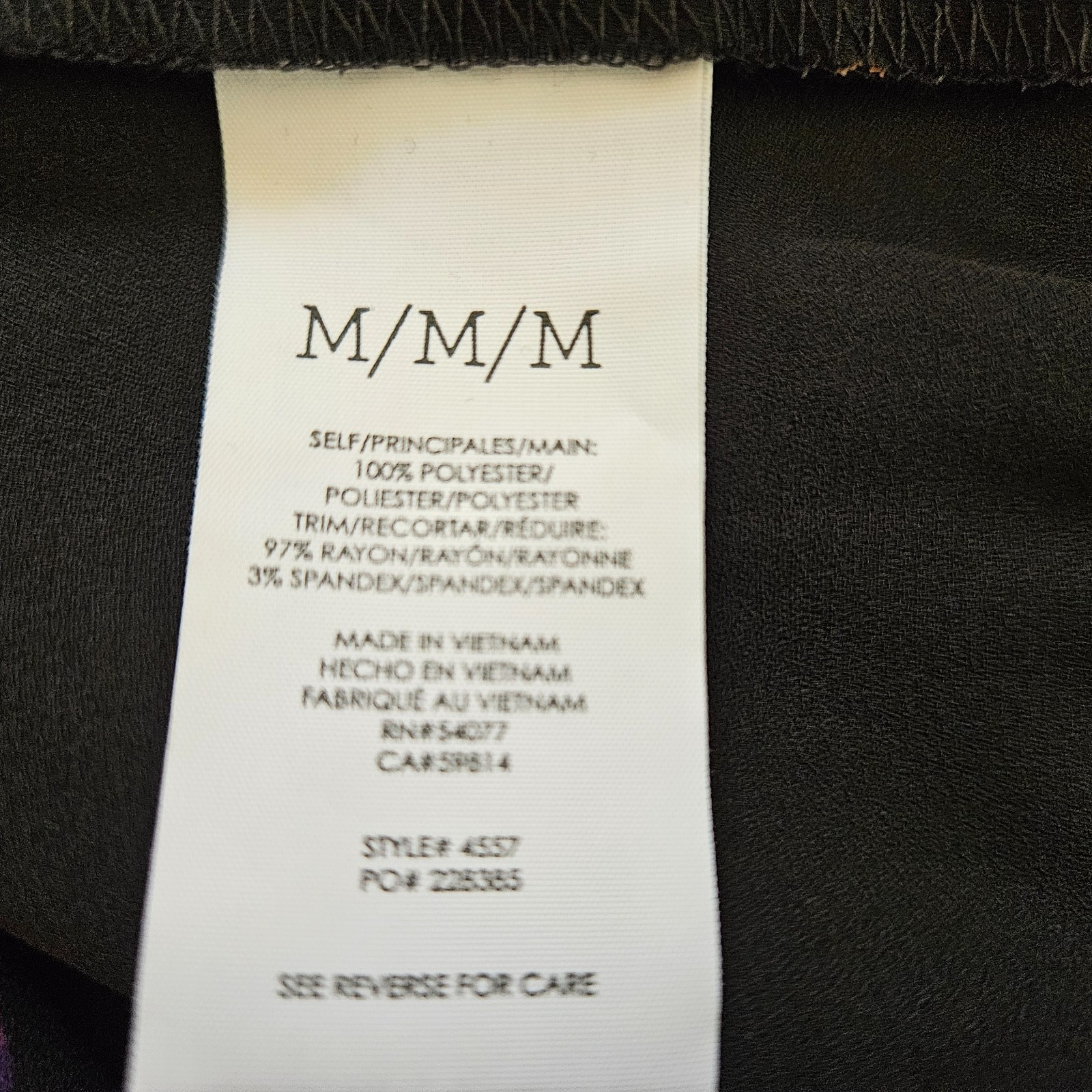 Cabi ButtonUp Blouse Medium Black Tan Fall Leaves Sleeveless V-neck Top Band Hem