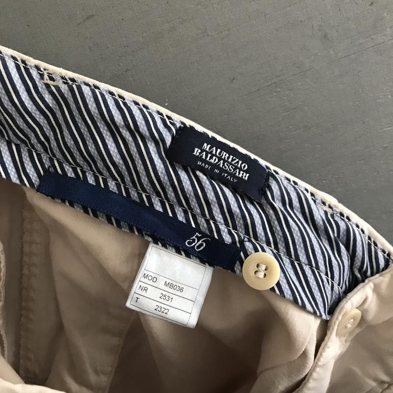 Men Maurizio Baldassari Trousers Beige Linen 40 /
