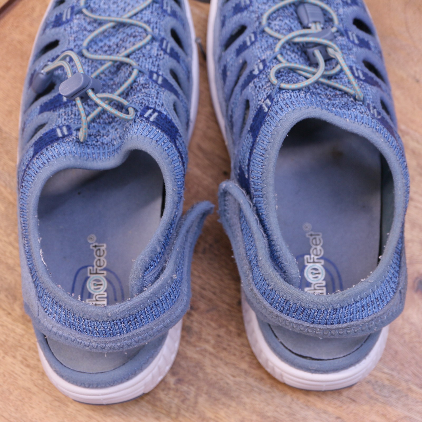 Orthofeet Laguna 806 Womens Size 9.5 D (Wide) Blue Orthopedic Comfort Sandals