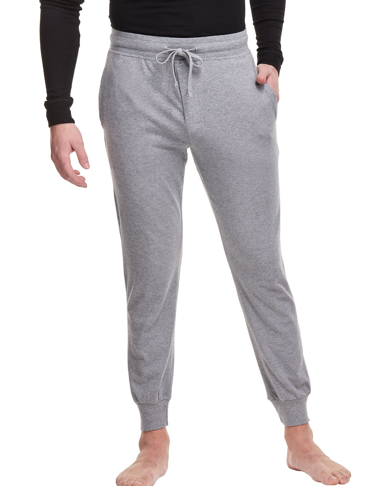 Hanes Men’s Jogger Sweatpants Knit Comfort Flex Fit Pockets Button Fly PANT NWT