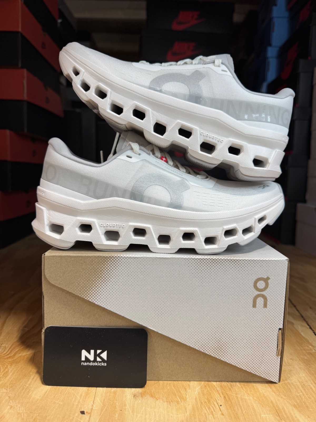 ON Running Wmns Cloudmonster 1 ‘White White’ 3WF30481200 BRAND NEW WOMENS SZ