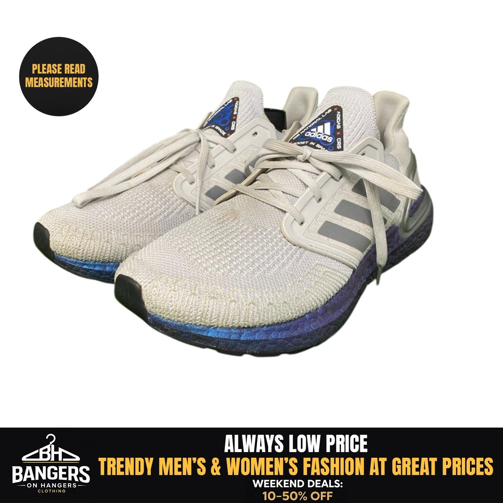 Adidas UltraBoost 20 ISS US National Lab Running Shoes Mens Size 10 Tech Indigo