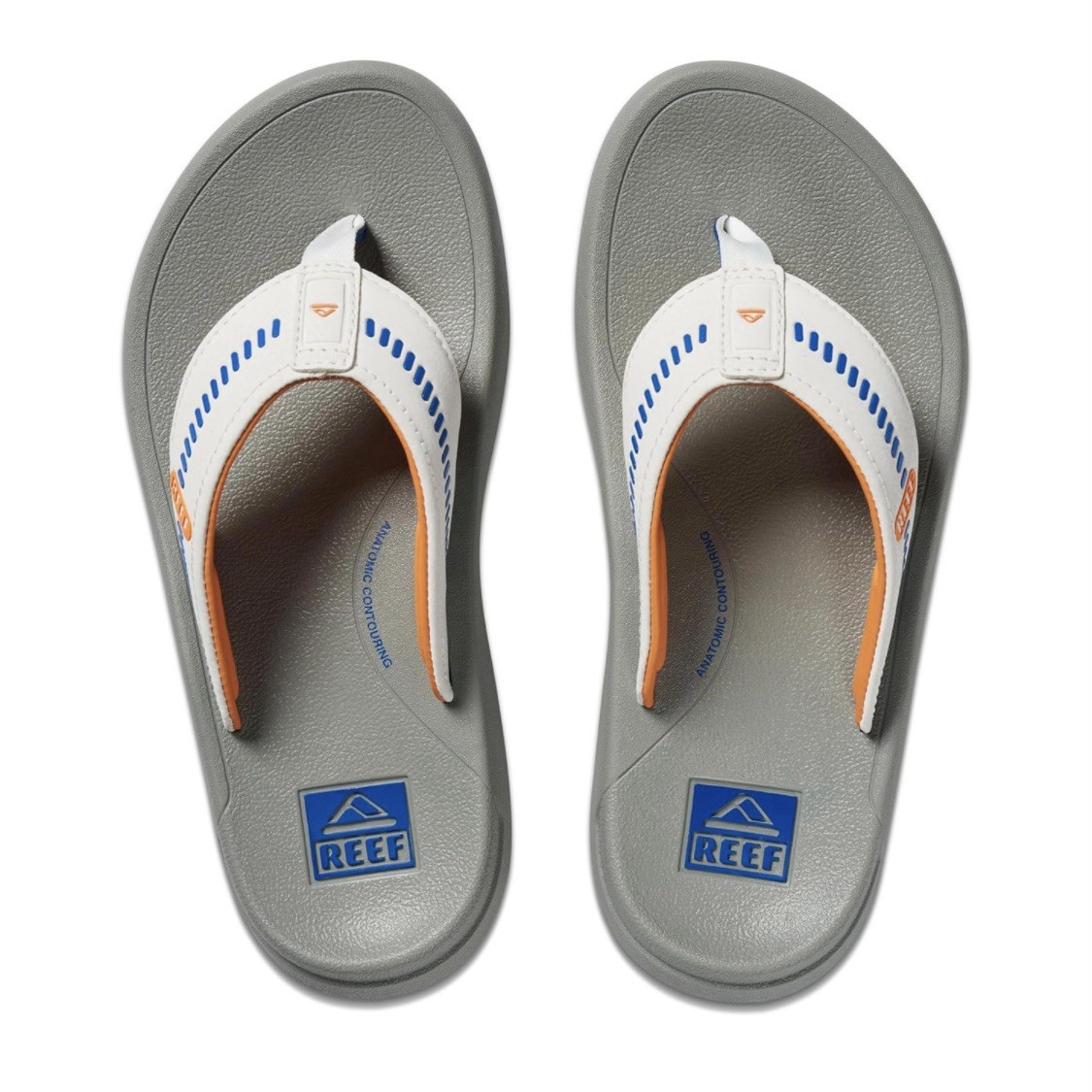 Reef Swellsole Cruiser Flip Flops Men’s Sizes Grey Orange White Blue NWT CJ5891