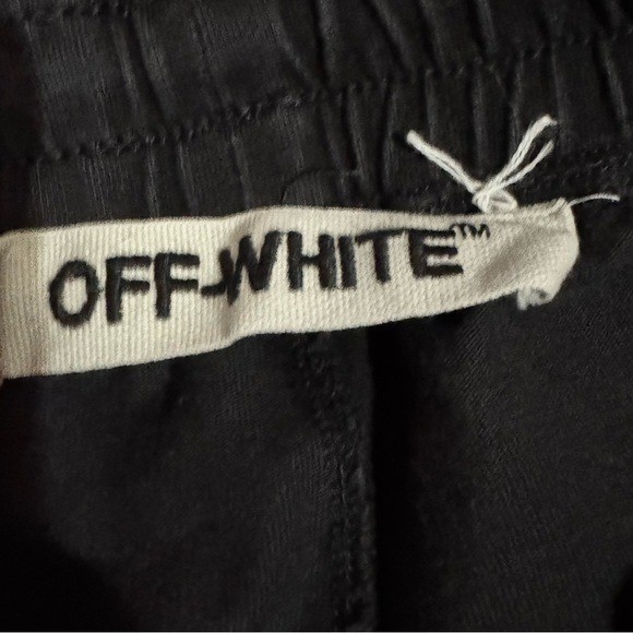 Off-White Black Blue Athletic Shorts Virgil Abloh Authentic Designer Streetwear