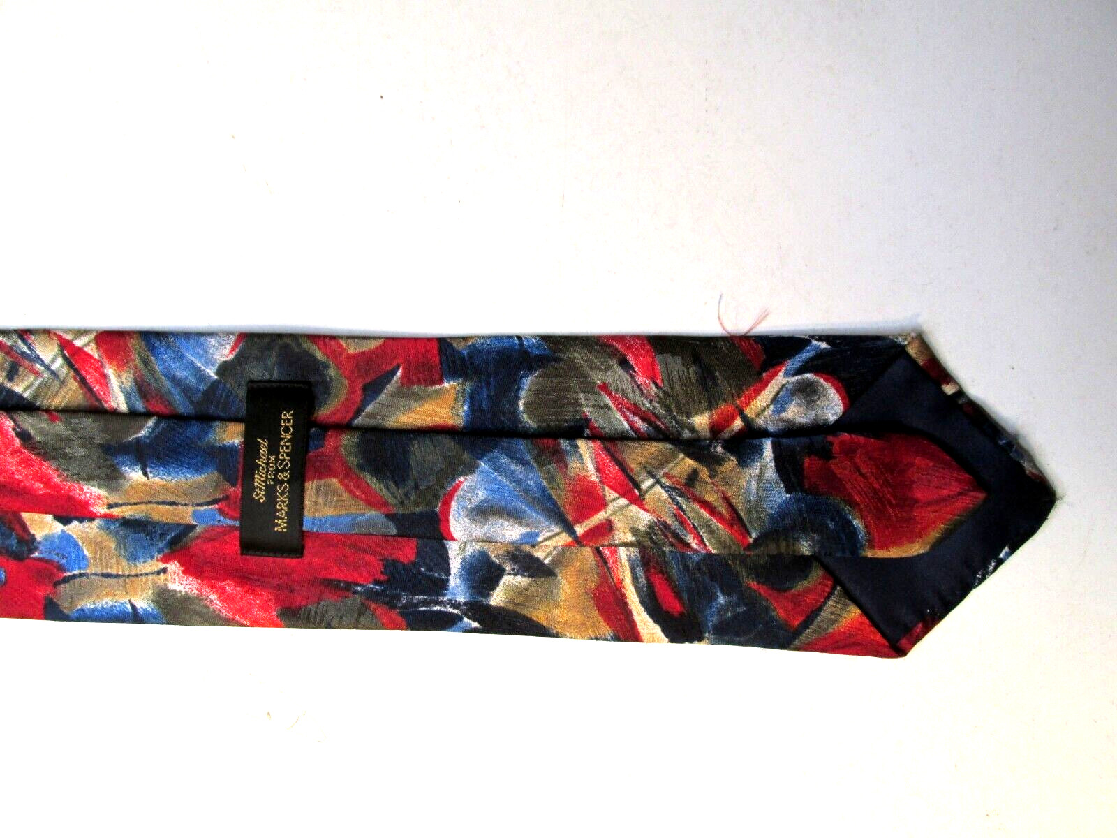 ST. MICHAEL from MARKS & SPENCER Suit Tie 3.5″ Wide Multicolor Art to Wear