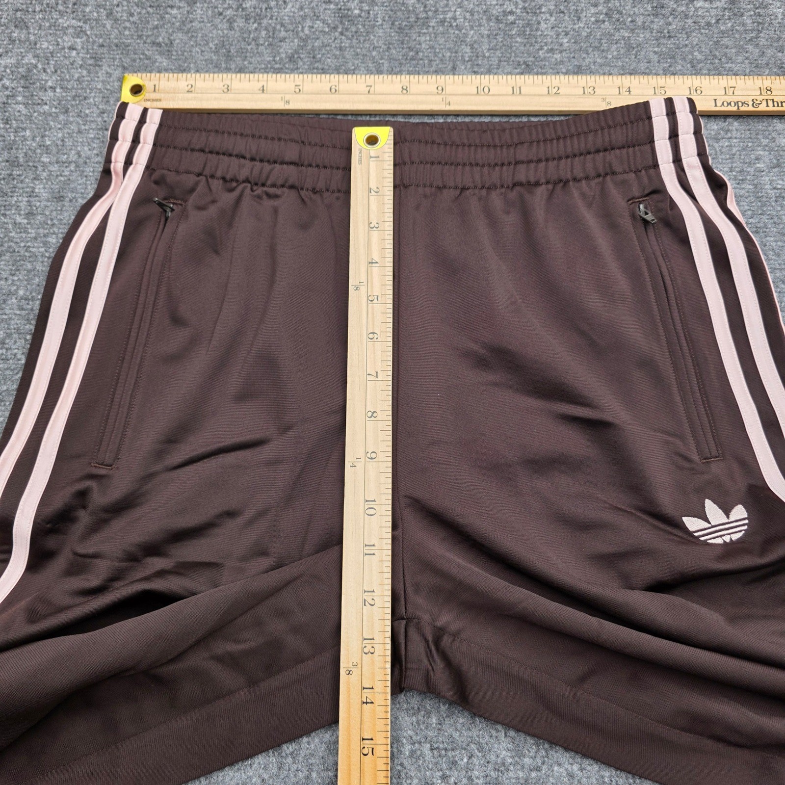 NWT Adidas Originals Firebird Track Pants Mens M Aurora Coffee Brown Pink Stripe