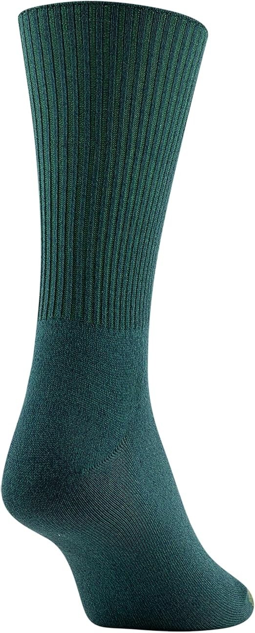 6 Pairs Gold Toe Womens Turn Cuff Socks Kelly Assorted Green Tone Fits Sizes 6-9