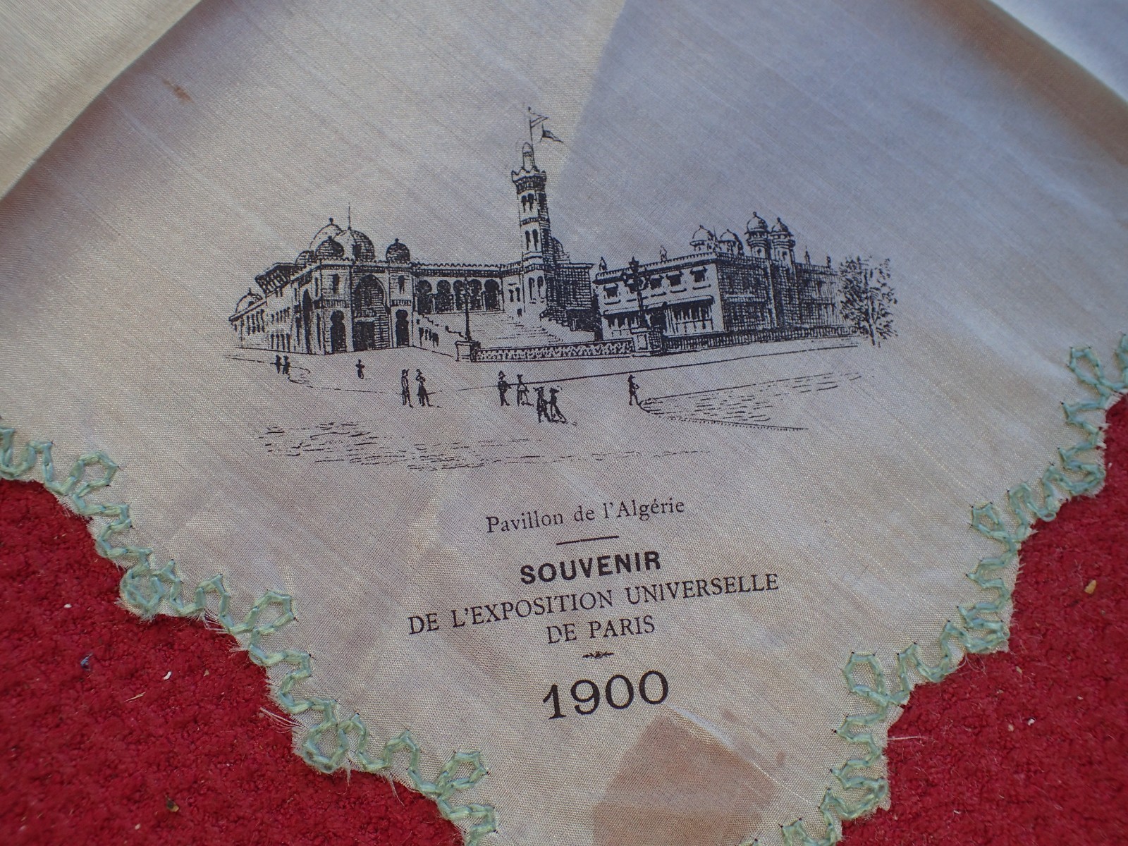 Antique Four (4) 1900 Paris Exposition and Hand Tatting Handkerchiefs