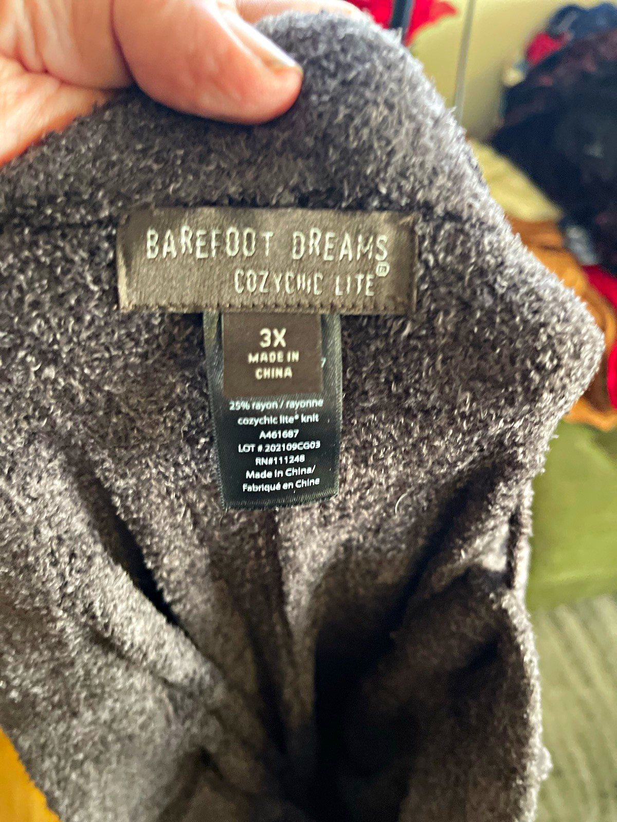 Barefoot Dreams CozyChic Lite Gray Leggings 3X Plus High Rise Ankle Stretch