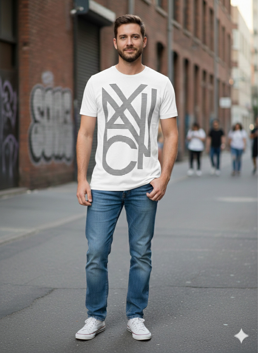 ARMANI EXCHANGE White Black AX-10 Short Sleeve Slim Fit Designer T-shirt XL NWT
