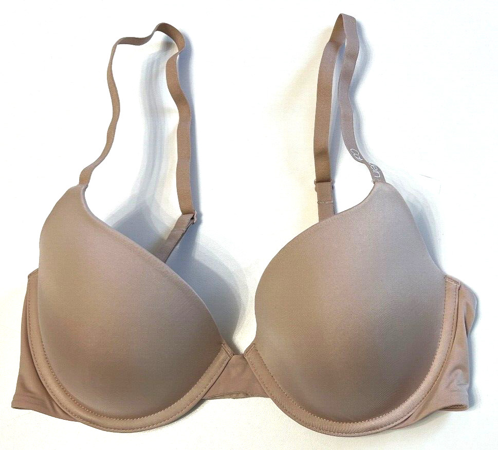 Calvin Klein 34D Pure Micro Lightly Lined T-Shirt Bra NWOT QP2586O Nude