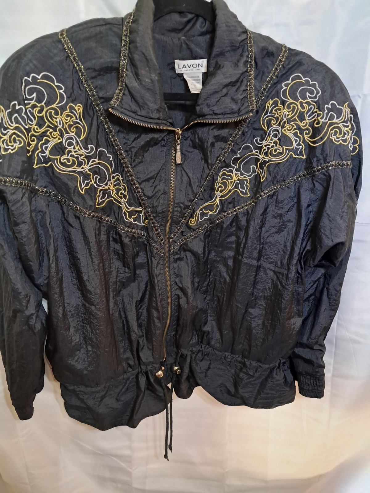 VTG Lavon Cheerful Corp Parachute Nylon Shiny Black with Gold Medium