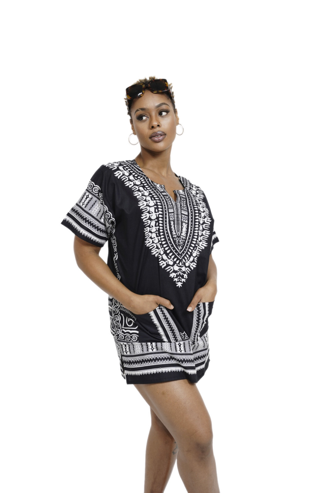 Black African Unisex Dashiki Shirt DP3578 Small to 7XL Plus Size