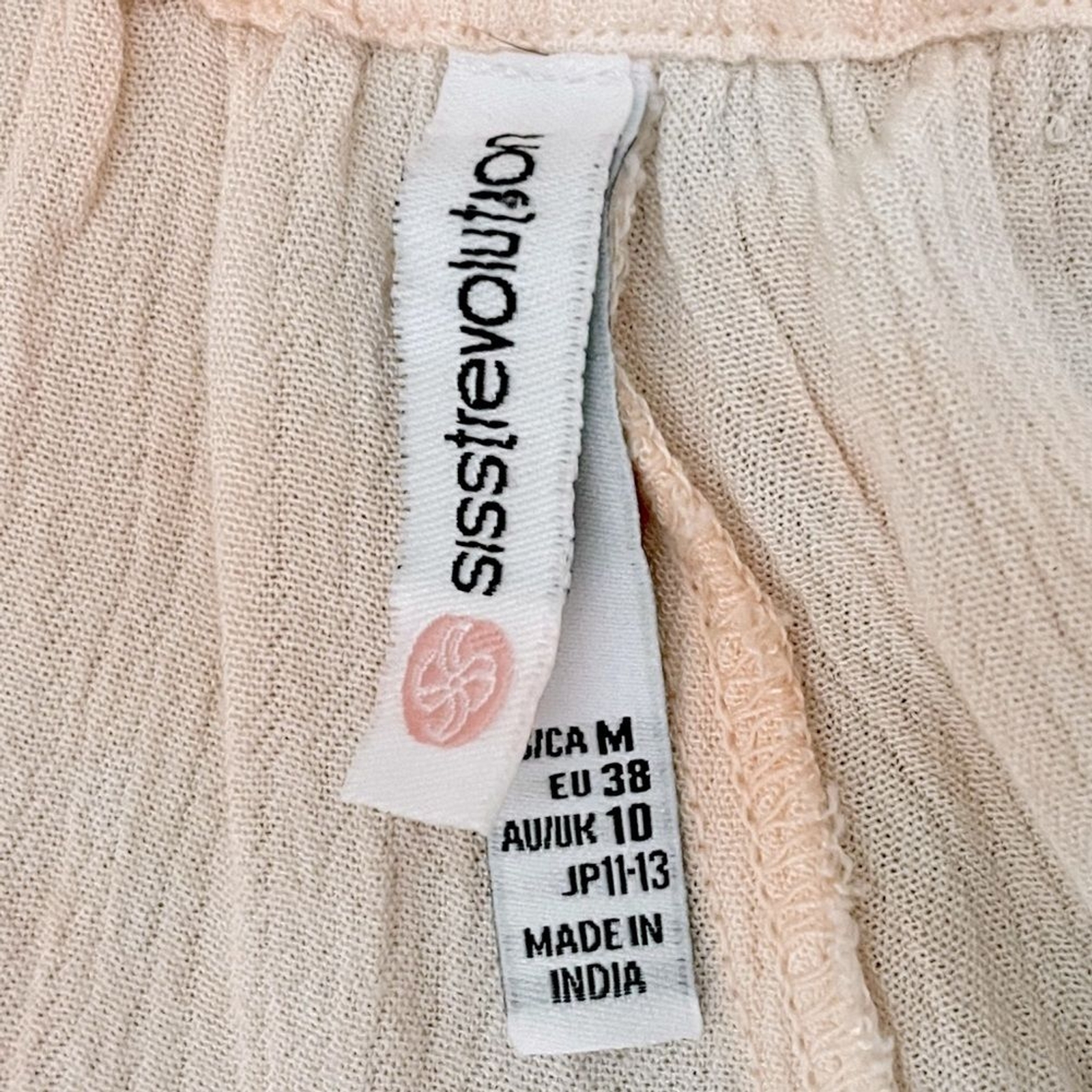 Sisstr Revolution Surf & Swim Peach Tie Dye Flowy Textured Tank Top Size M
