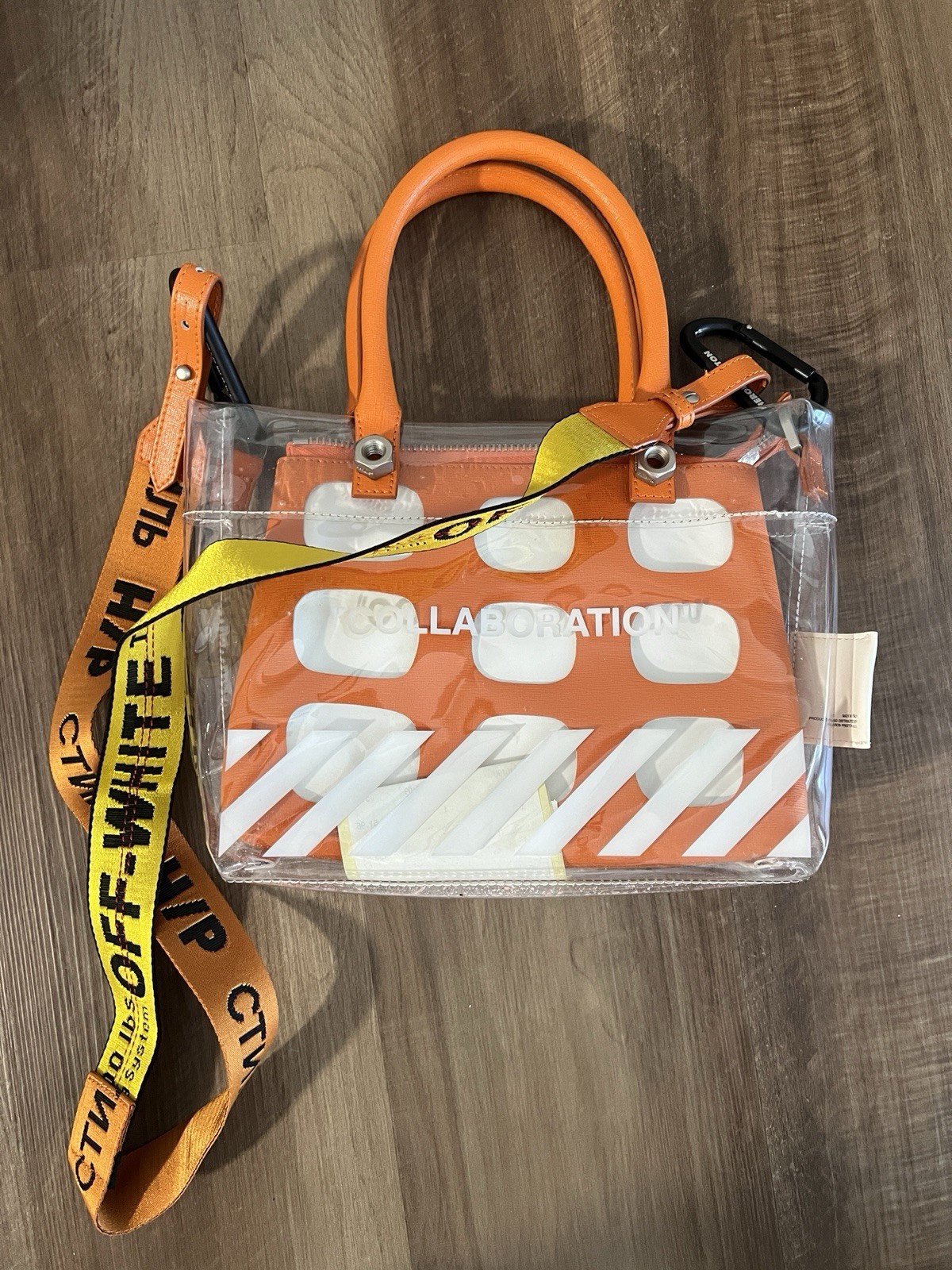 Off-White X Heron Preston “Collaboration” PVC Handle Handbag