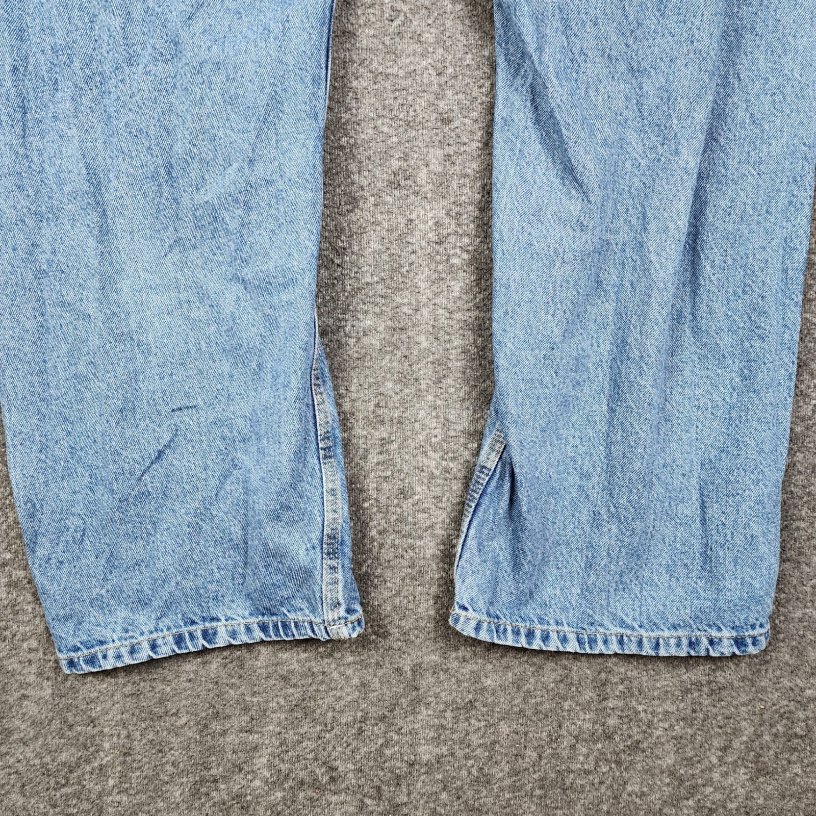 RocXL Carpenter Jeans Mens 52×32 Light Wash Blue Denim Utility Work Pants
