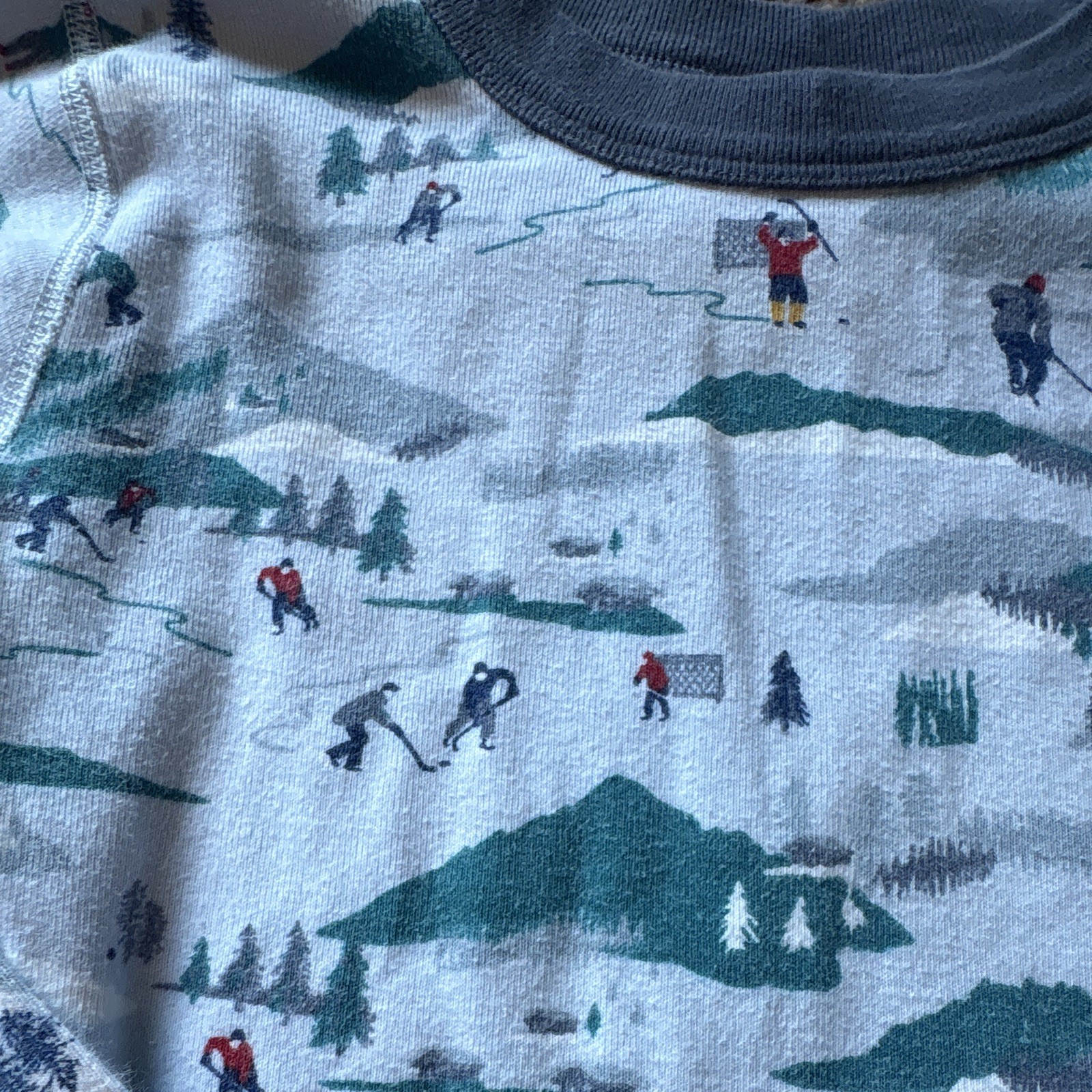 Hanna Andersson Ski Skier Organic Cotton 2pc Snug-Fit Pajamas 150cm US 12
